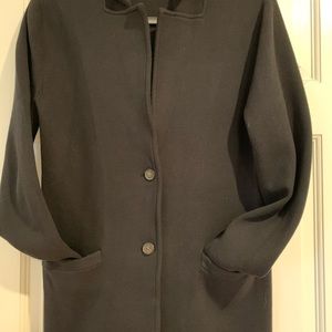 J Crew Black Cotton Knit Blazer M